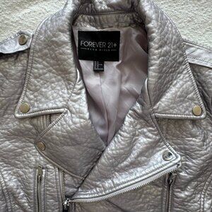 Matte Silver Moto Jacket